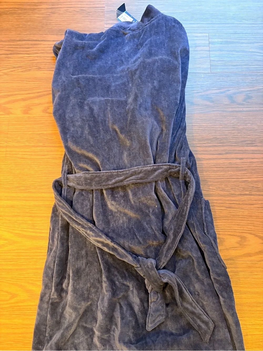Men’s Polo by Ralph Lauren Navy Velour Bath Robe with Red Pony